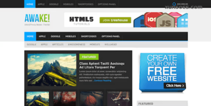 AWAKE SLEEK, COLORFUL MAGAZINE STYLE WORDPRESS THEME 1.1.2 GPL Theme