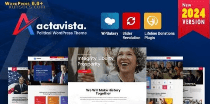 Actavista  – A Responsive Political WordPress Theme For Politicians and Political Organizations 4.6 GPL Theme