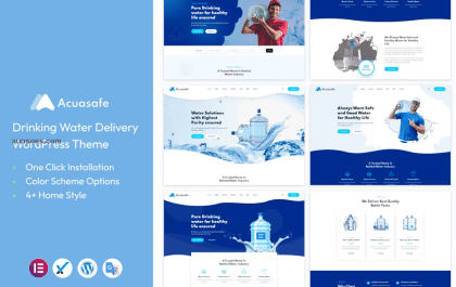 Acuasafe Drinking Water Delivery WordPress Theme 1.0.1 GPL Theme