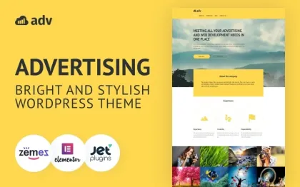 Adv Bright And Stylish WordPress Advertising Theme WordPress Theme 1.0.1 GPL Theme