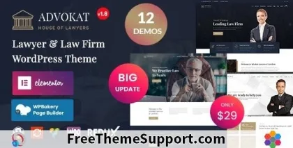 Advokat Lawyer Law Firm WordPress Theme 1.8.7 GPL Theme