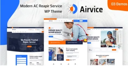 Airvice  – AC Repair Services WordPress Theme 1.1.2 GPL Theme