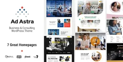 Ajani Business Consulting WordPress theme 1.1.2 GPL Theme