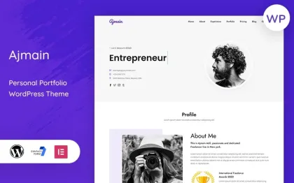 Ajmain – Portfolio Landing Page WordPress Theme 1.0.0 GPL Theme