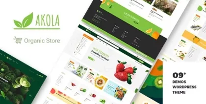 Akola Organic Food Store WordPress Theme 1.0.8 GPL Theme
