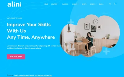 Alini E-learning Training LMS WordPress Theme 1.2.1 GPL Theme