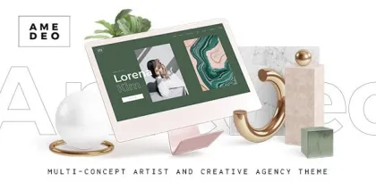 Amedeo Multi-concept Artist and Creative Agency Theme 1.4.1 GPL Theme