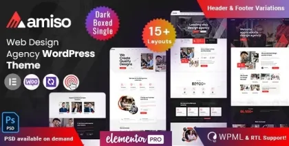 Amiso Web Design Agency 1.5 GPL Theme