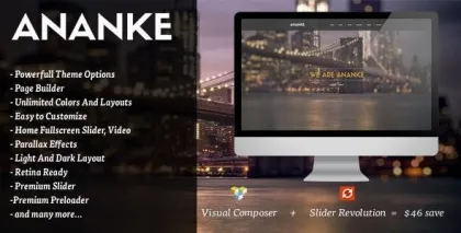Ananke One Page Parallax WordPress Theme 3.9.9 GPL Theme