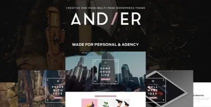 Andier Responsive One Multi Page Portfolio Theme 1.2.1 GPL Theme