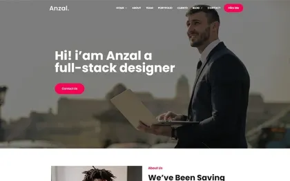 Anzal Personal Portfolio WordPress Theme 1.0.0 GPL Theme