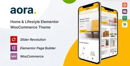 Aora Home Lifestyle Elementor WooCommerce Theme 1.2.22 GPL Theme