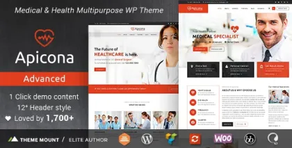 Apicona Health Medical WordPress Theme 2.3.0 GPL Theme