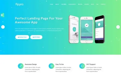 Appro App Landing Page WordPress Theme 1.0.0 GPL Theme
