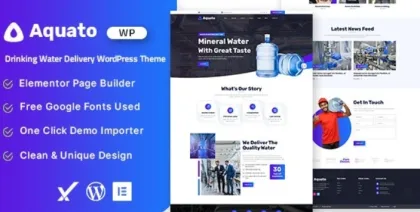 Aquato – Drinking Water Delivery WordPress Theme 1.0.0 GPL Theme