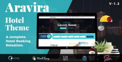 Aravira Hotel WordPress Theme 2 GPL Theme
