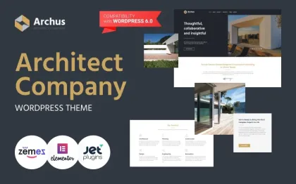 Archus Architect Company WordPress Theme 1.0.4 GPL Theme