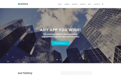 Arimo Software and App Development WordPress Theme 1.0.0 GPL Theme