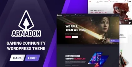 Armadon Gaming Community WordPress Theme 1.2.0 GPL Theme