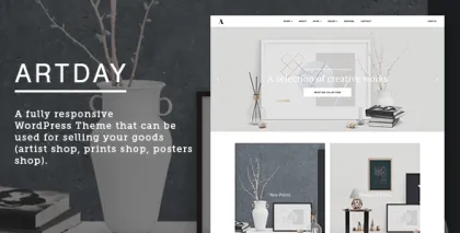 Artday Creative Artist WordPress Shop 1.8.4 GPL Theme