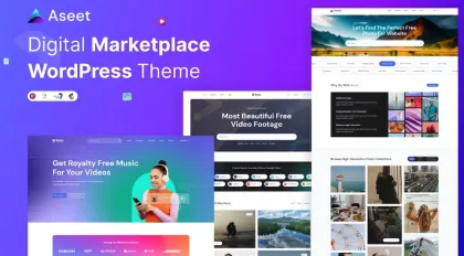 Aseet Digital Marketplace WordPress Theme 1.0.1 GPL Theme