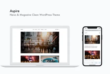 Aspire News Magazine Clean WordPress Theme 1.2.8 GPL Theme