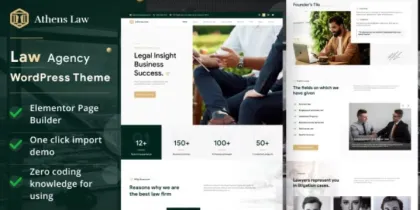Athens Law Agency WordPress Theme 1.0.2 GPL Theme