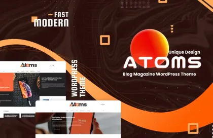 Atoms Blog Magazine WordPress Theme 1.8 GPL Theme
