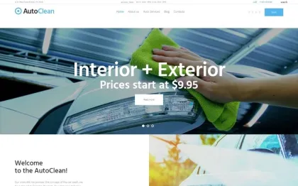 AutoClean Car Wash Car Repair WordPress Theme 1.0.0 GPL Theme