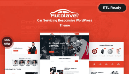 Autolavel Car service Responsive WordPress Theme 1.0.1 GPL Theme