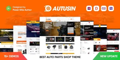 Autusin Auto Parts Car Accessories Shop Elementor WooCommerce WordPress Theme 2.7.0 GPL Theme