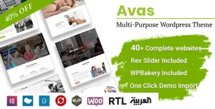 Avas Elementor WordPress Theme 6.5 GPL Theme