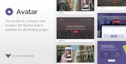 Avatar One Multi Page Parallax WordPress Theme 2.2 GPL Theme