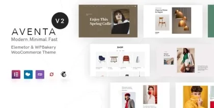 Aventa Minimal WooCommerce Theme 2.8 GPL Theme