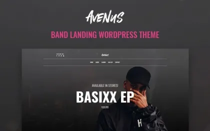 Avenus Music One Page Modern WordPress Elementor Theme WordPress Theme 1.0.0 GPL Theme