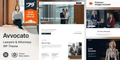 Avvocato Lawyer Attorney WordPress Theme 1.0.0 GPL Theme