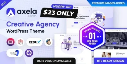 Axela Creative Agency Portfolio WordPress Theme 1.1.0 GPL Theme
