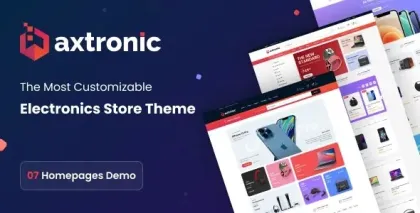 Axtronic Electronics WooCommerce WordPress Theme 1.8.0 GPL Theme
