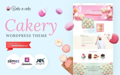 Bake-a-cake Cakery WordPress Elementor Theme WordPress Theme 1.0.2 GPL Theme