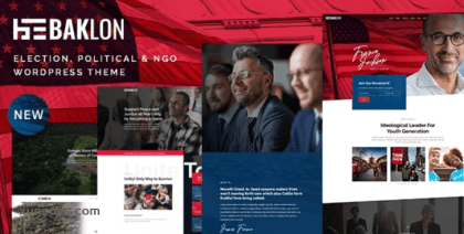 Baklon Election Political WordPress Theme 3.8 GPL Theme