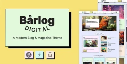 Barlog A Modern Blog Magazine Theme 1.1.1 GPL Theme