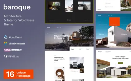 Baroque Architecture Interior WordPress Theme 1.3.8 GPL Theme