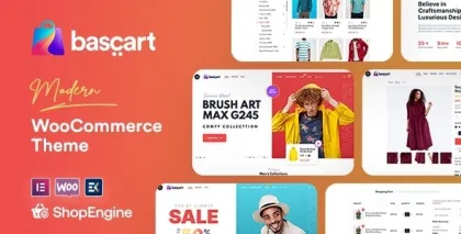 Bascart Multivendor Marketplace Woocommerce WordPress Theme with Builder 1.1.4 GPL Theme