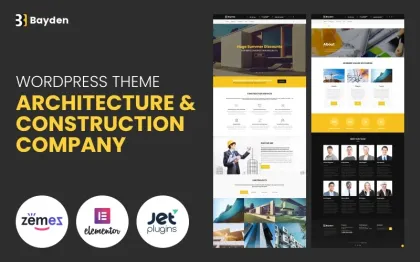 Bayden Architecture Construction Company Responsive WordPress Theme 1.0.0 GPL Theme