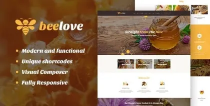 Beelove | Honey Production and Sweets Online Store WordPress Theme 1.2.6 GPL Theme