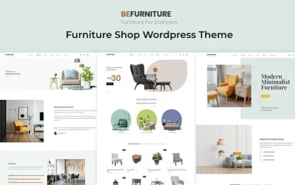 Befurniture Furniture Shop FREE WooCommerce WordPress Theme 1.0.1 GPL Theme
