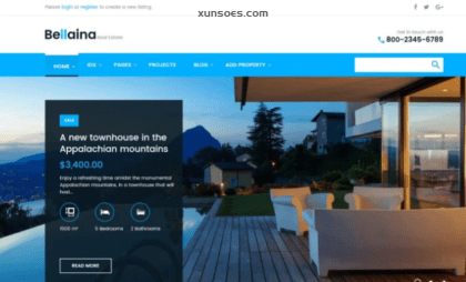 Bellaina – Real Estate Responsive WordPress Theme 1.0 GPL Theme