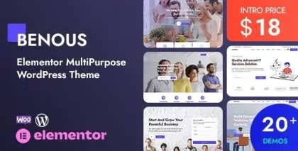 Benous Elementor Multipurpose WordPress Theme 1.2 GPL Theme