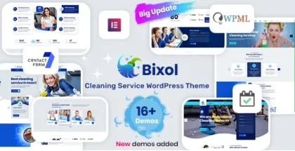 Bixol Cleaning Services WordPress 1.6.8 GPL Theme