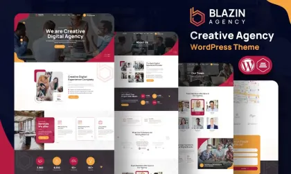 Blazin Agency – Creative WordPress Theme 1.1 GPL Theme